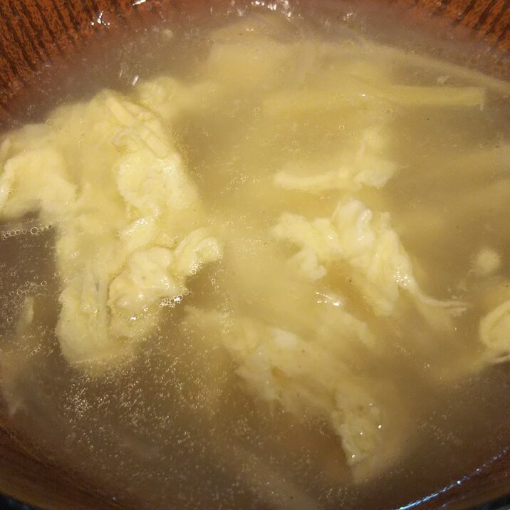 たけのこと卵の春雨の中華スープ